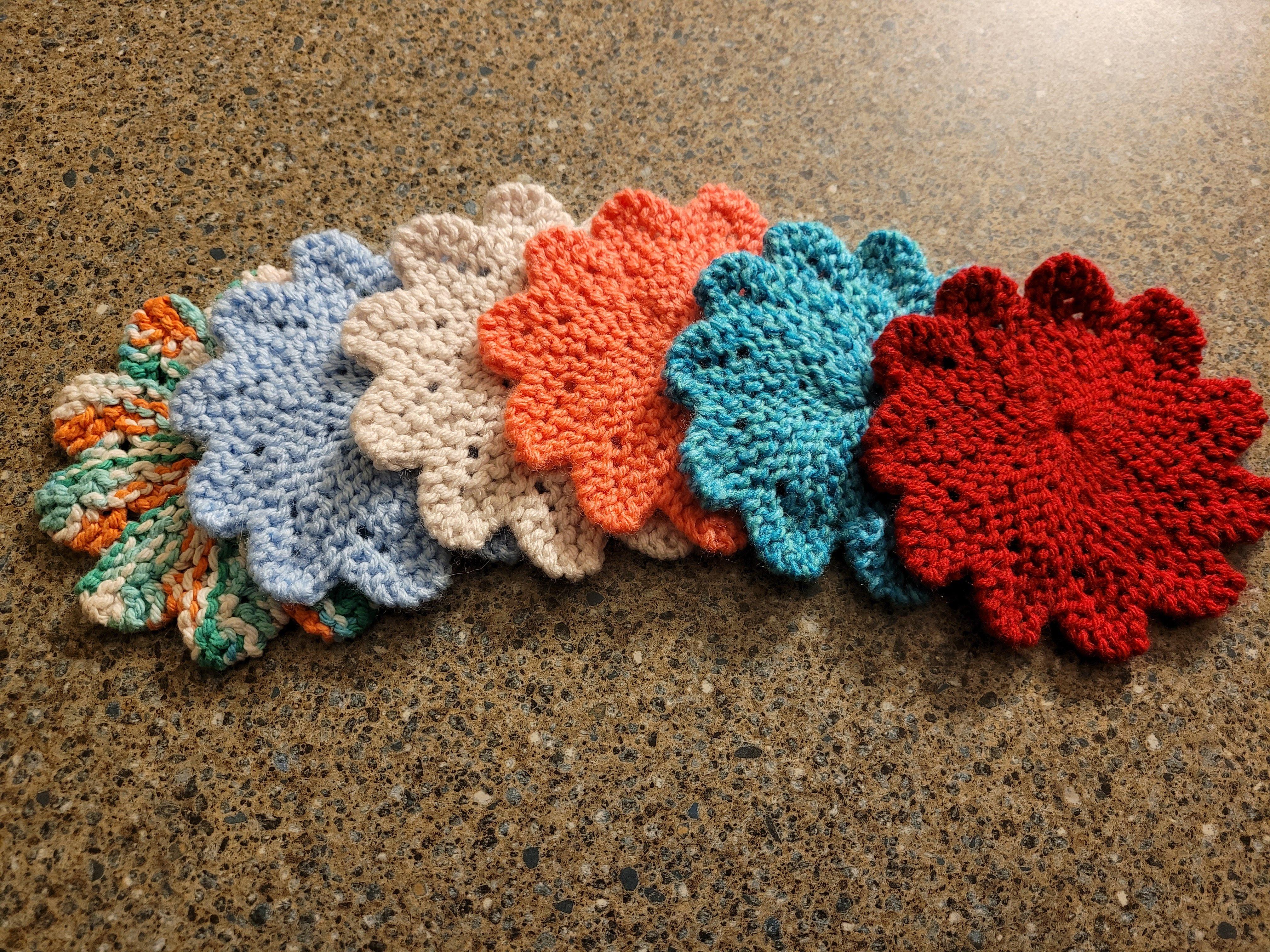 Petal Dishcloth and Coaster