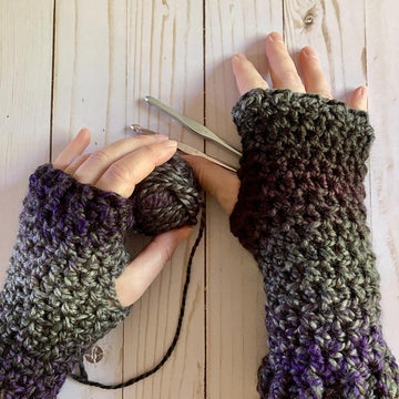Amethyst mitts