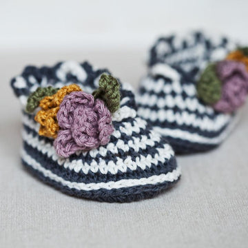 Striped Flower Bouquet Shoes