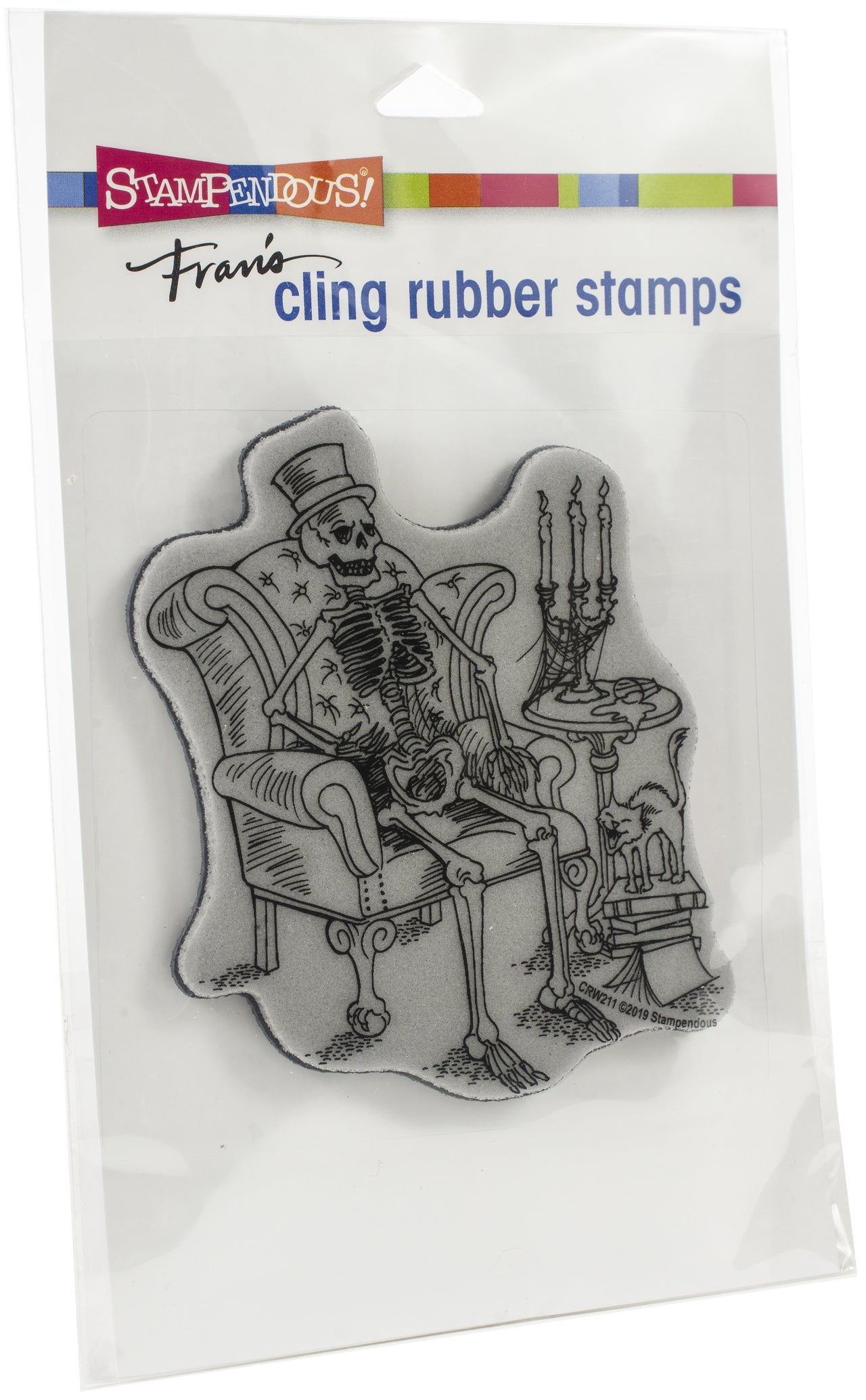 Stampendous Cling Stamp - Seated Skeleton