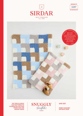 Mitred Square Blanket in Sirdar Snuggly Snowflake Chunky 50g - 5397 - Leaflet