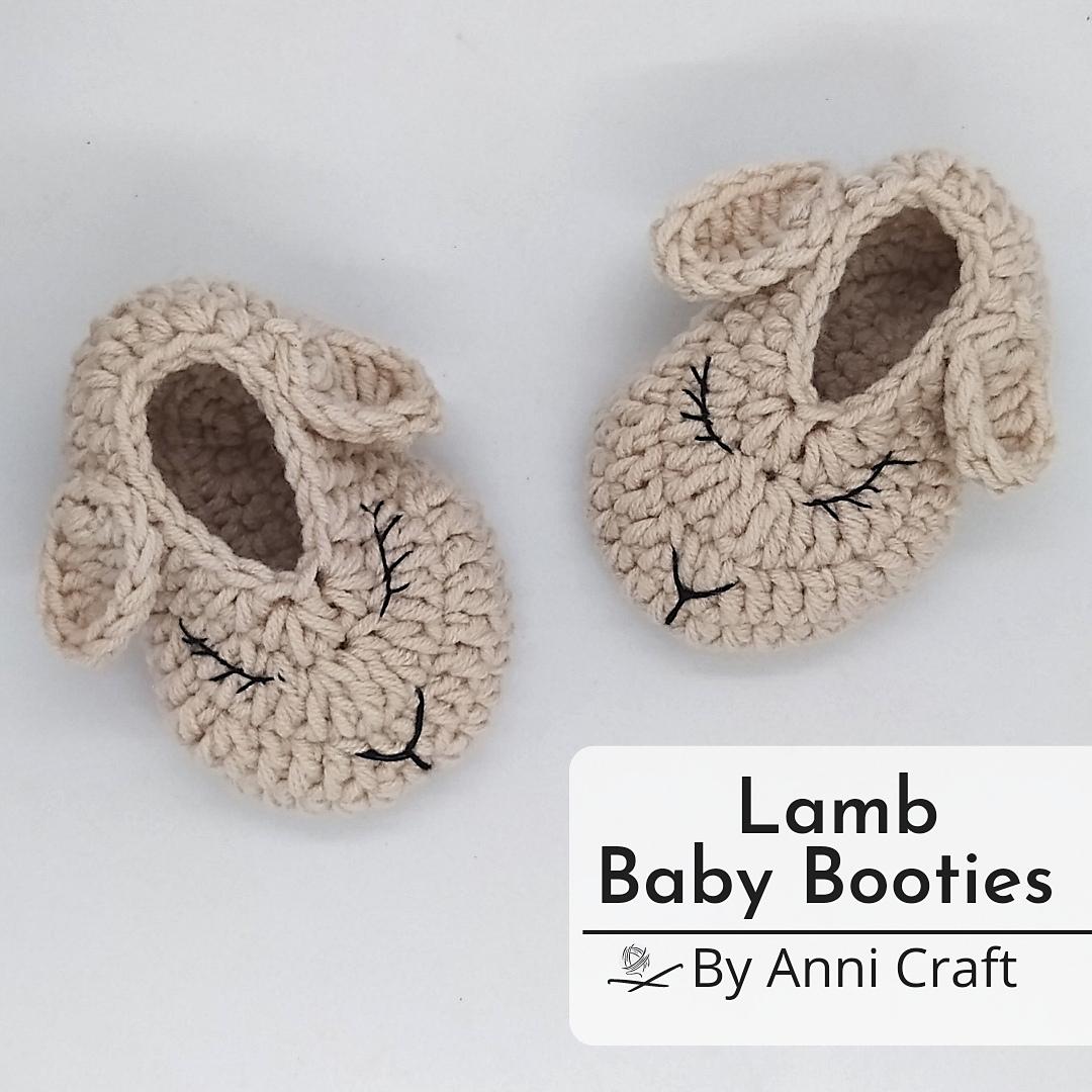 Lamb Baby Booties