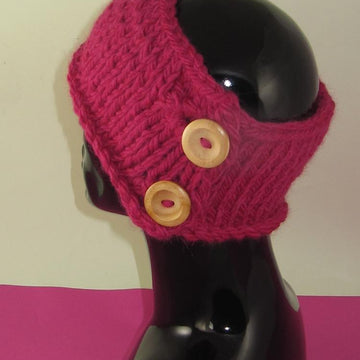 Simple Unisex Super Chunky 2 Button Headband