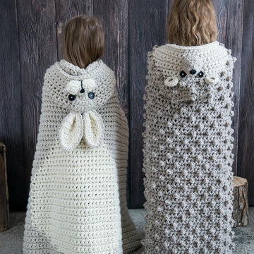 Hooded Woodland Hedgehog Blanket