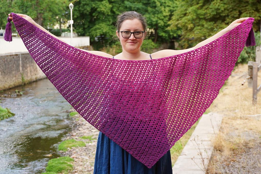 Sweet pea shawl