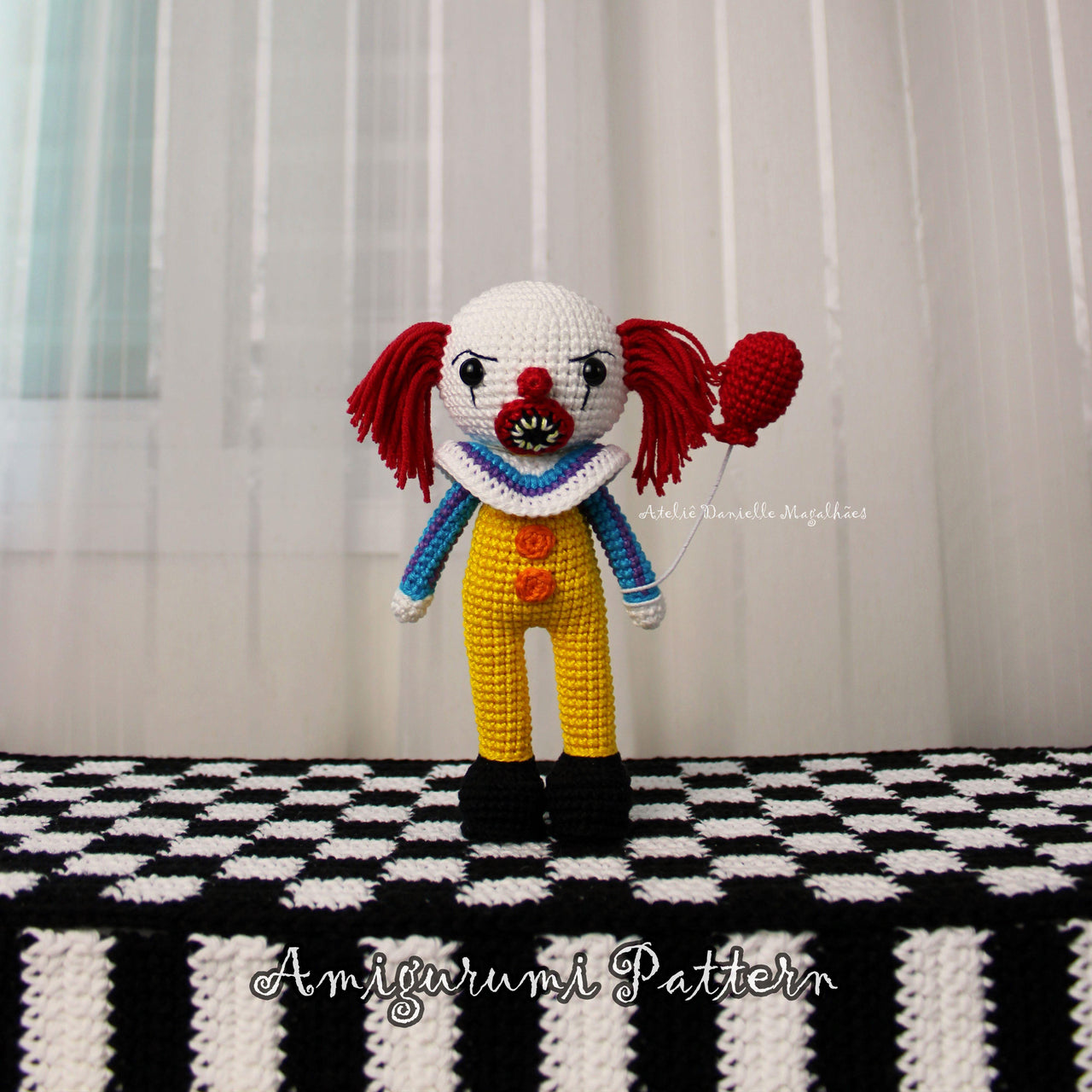 Pennywise Amigurumi Pattern – Large Size Crochet PDF