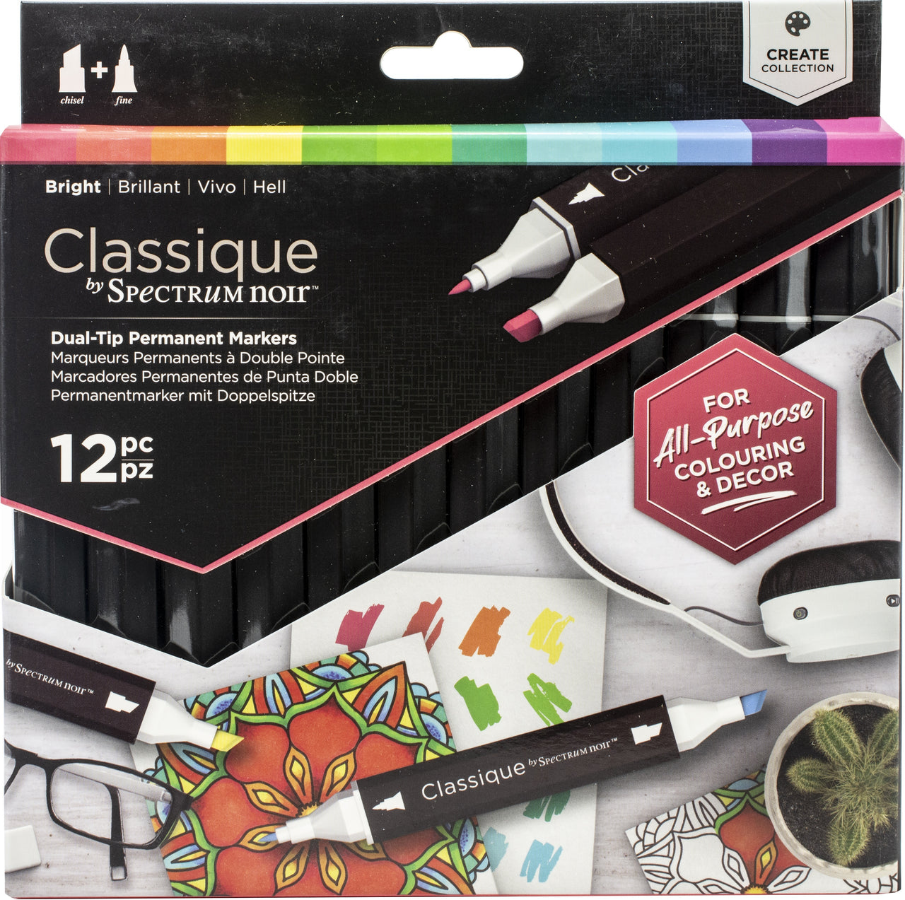 Spectrum Noir Classique 12 Pens - Bright