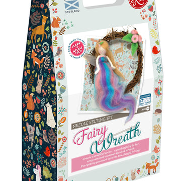 The Crafty Kit Company Summer Fairy Wreath Needle Felting Kit - 190 x 290 x 94mm