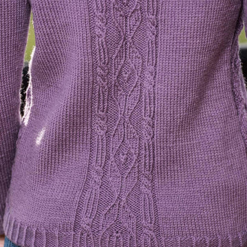 Top-Down Cable and Diamond Pullover #189