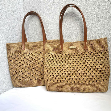 Helana raffia tote bag