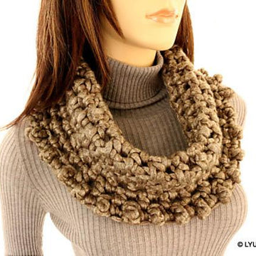 Chunky Cowl Metallic Gray