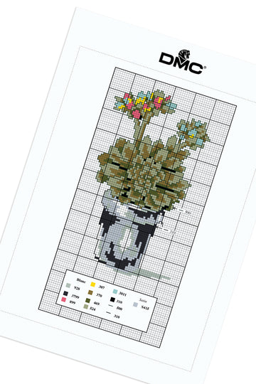 Flowering Succulent in DMC - PAT0098 - Downloadable PDF