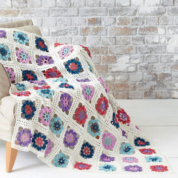Crocheted Afghan Blankets in Hayfield DK with Wool - 7257 - Downloadable PDF