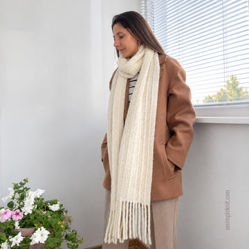 Knitted Long Air Scarf
