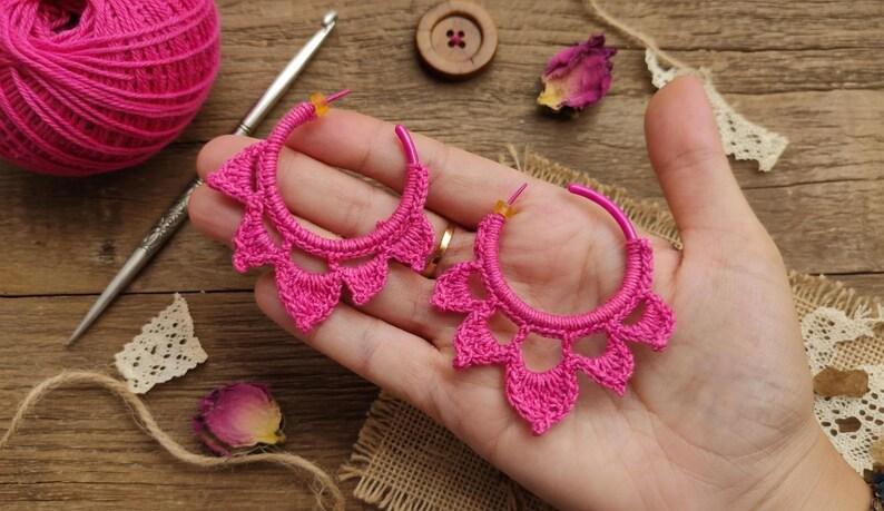 Crochet earrings Pdf + Video Tutorial