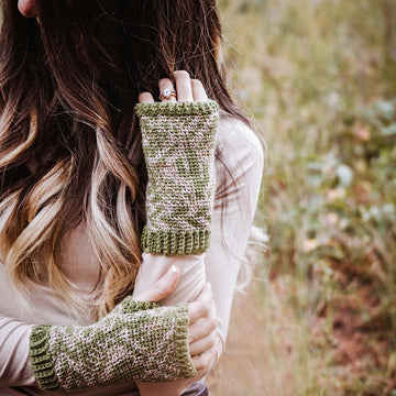 Cactus Fingerless Crochet Mittens