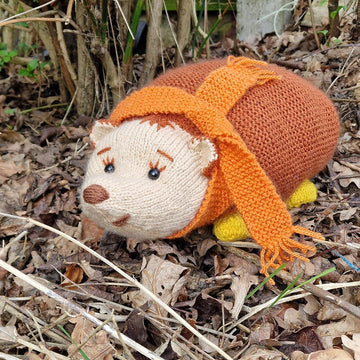 Knitting Pattern DK Autumn Hedgehog Stuffed Toy Gift Charity knit EASY Stuffie (PDF)