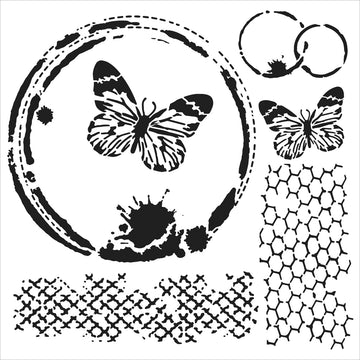 The Crafter's Workshop Crafter's Workshop Template 6"X6" - Butterfly Collage
