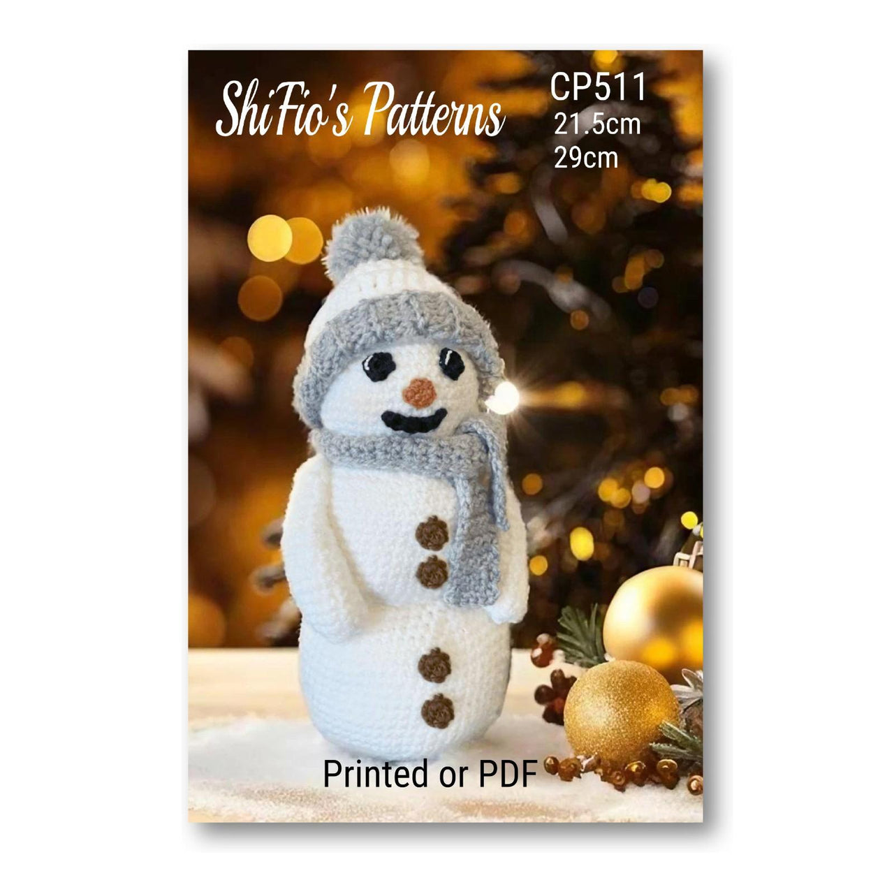 511- Snowman Crochet Pattern - 511