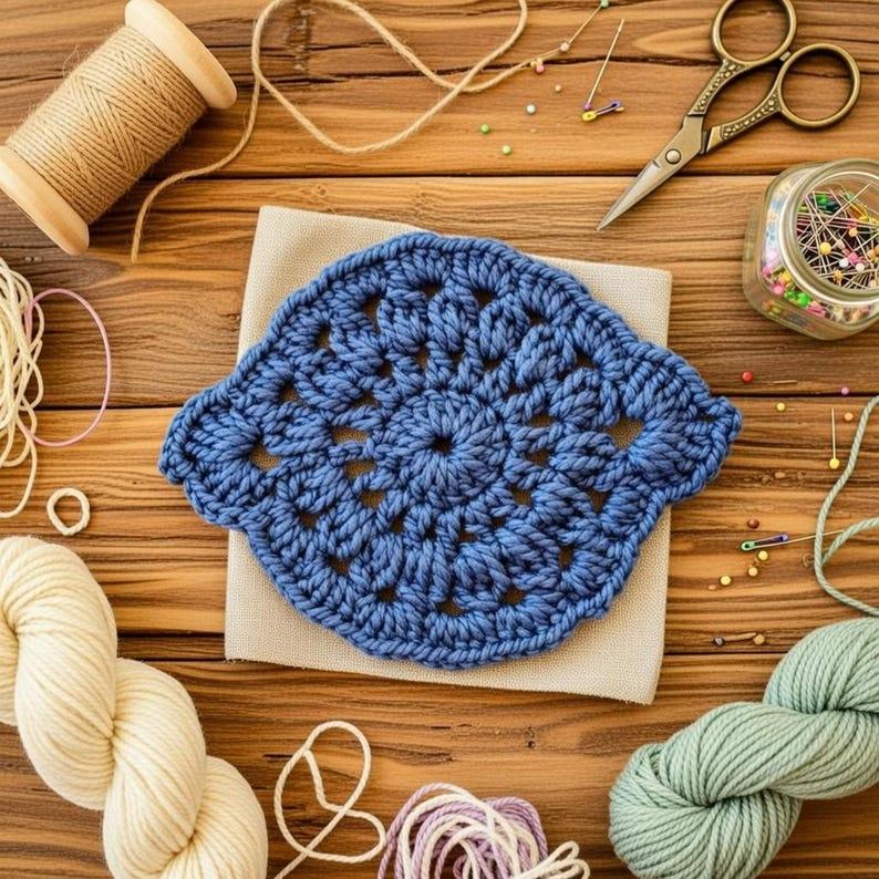 Crochet Oval Coaster & Holder Pattern – Home Décor PDF + Video Tutorial
