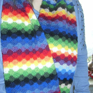 Rainbow infinity scarf