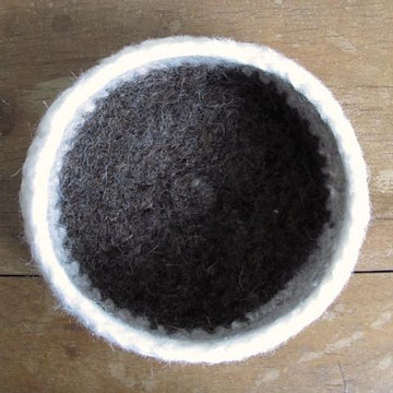 Tricolor Felted Bowl
