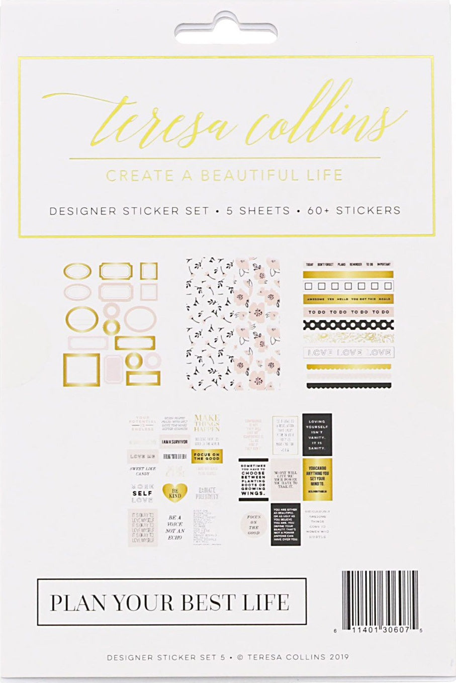 Teresa Collins Designer Stickers 5/Sheets - Labels