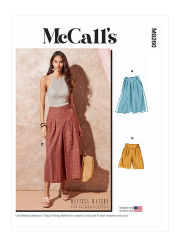 McCall's Misses' Skirt, Shorts and Pants M8260 - Sewing Pattern