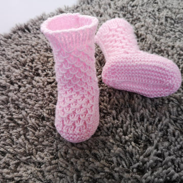 Gorgeous Pink Baby Booties