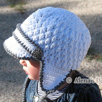 Two-Button Visor Hat With Ear Flaps