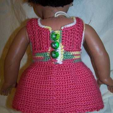Scalloped Edge Dress Fits American Girl