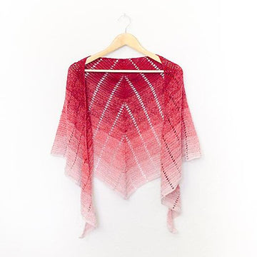 Raspberry Croissant Shawl