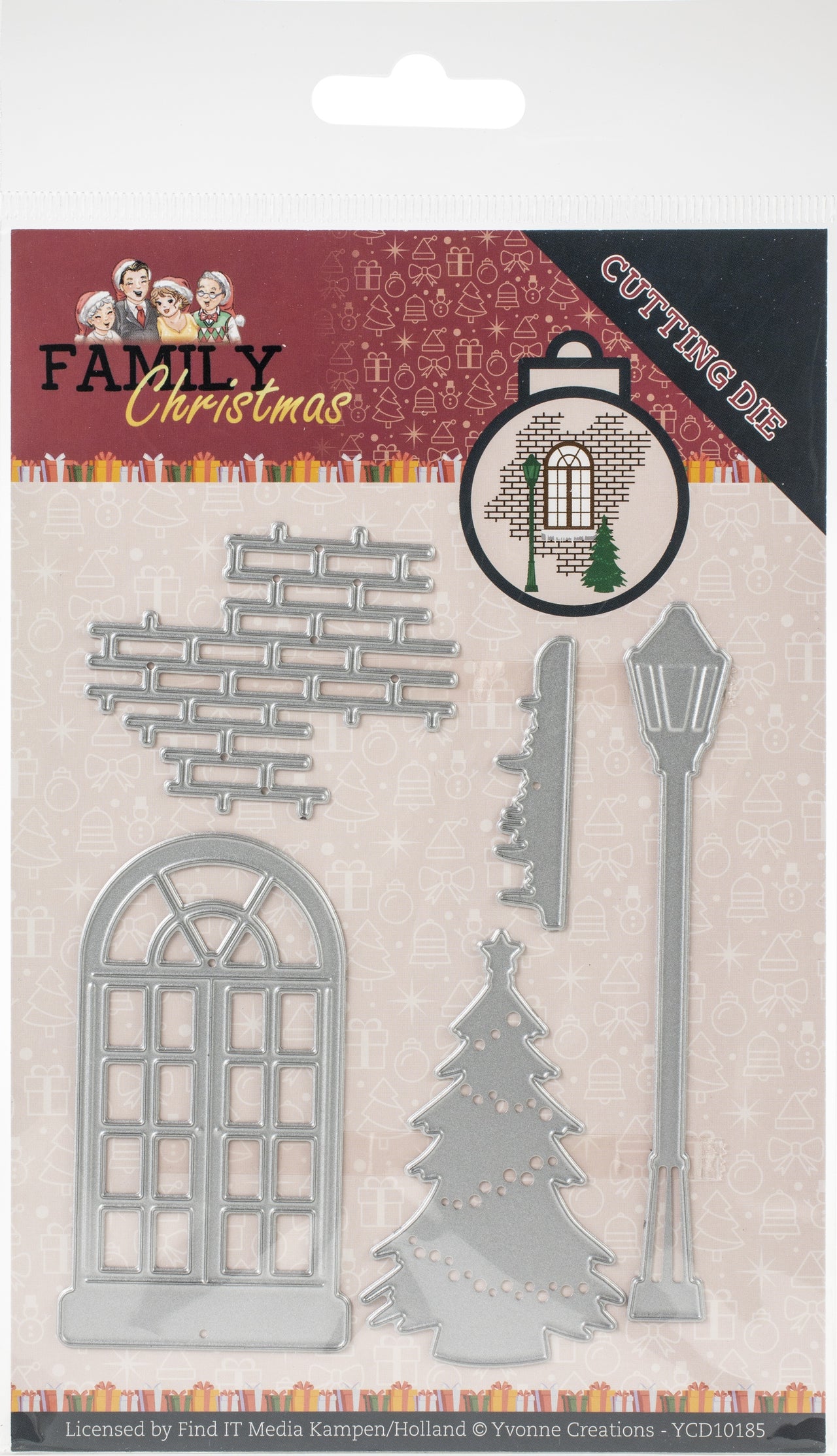 Find It Trading Yvonne Creations Die - Christmas Window, Family Christmas