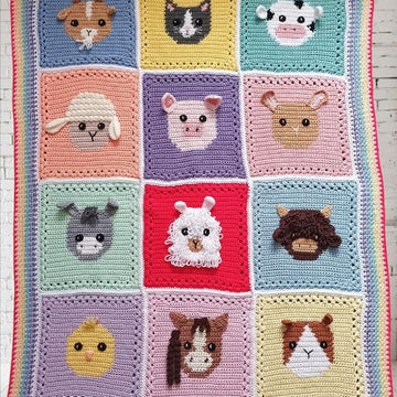 Farmyard Blocks Blanket