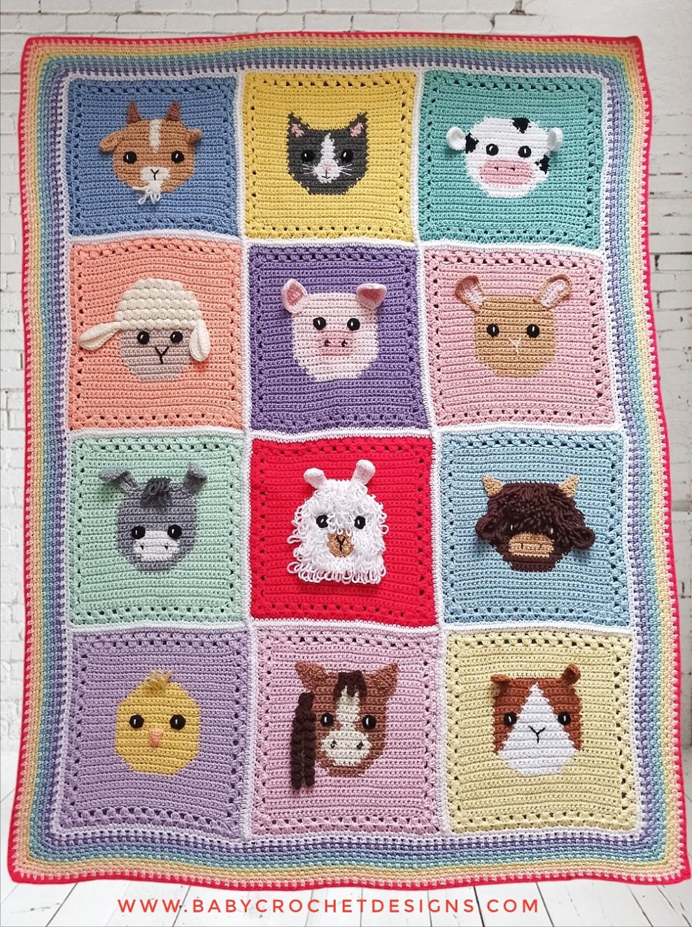 Farmyard Blocks Blanket