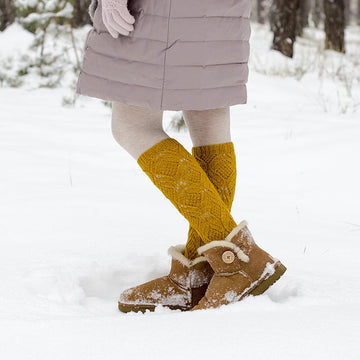 Mustard knee-socks