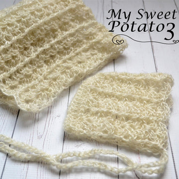 Newborn Scallop & Cables Bonnet and Wrap