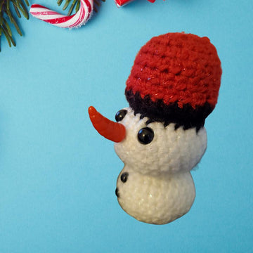 Arctic No Nose Snowman Ornament