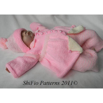 Flip Pram Set Knitting Pattern #178