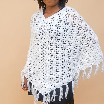 Floral Bloom Poncho Crochet Pattern