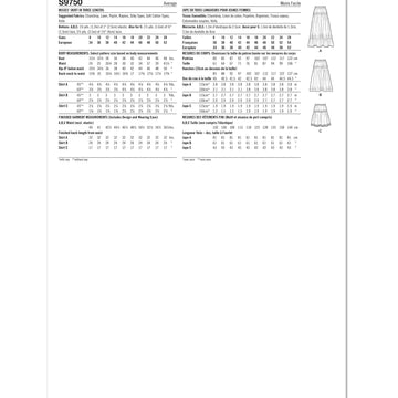 Simplicity Misses' Skirt in Three Lengths S9750 - Sewing Pattern