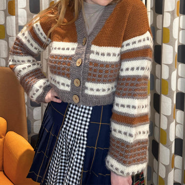 Pumpkin Spice Cropped Cardigan