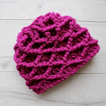 Diamond stitch Messy Bun Hat