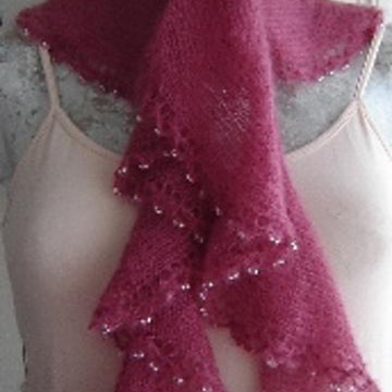 Beaded frill scarf