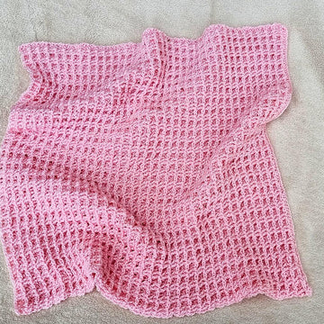 Double Waffle Baby Blanket