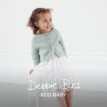 Jemima Trellis Stitch Cardigan - Knitting Pattern for Girls in Debbie Bliss Eco Baby