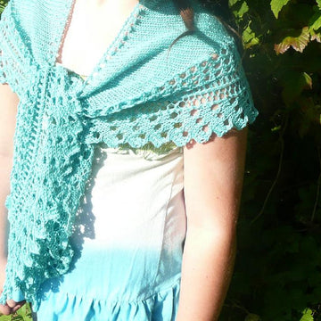 Talmont - a lacy crescent shaped shawlette
