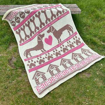 Darling Daschund Mosaic Blanket