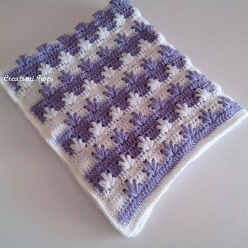 Zigzag puff aloe stitch baby blanket