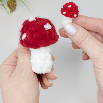Crochet MushroomPattern: Christmas Ornaments & Keychain